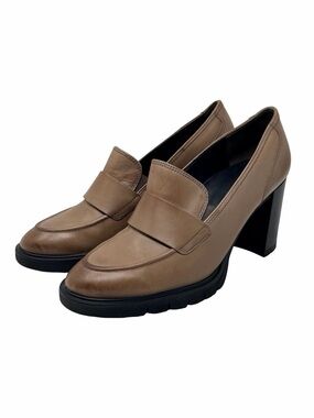 Paul Green Nina Loafer Pump Size UK 6 US 8.5 Antelope Star Beige Leather Neutral